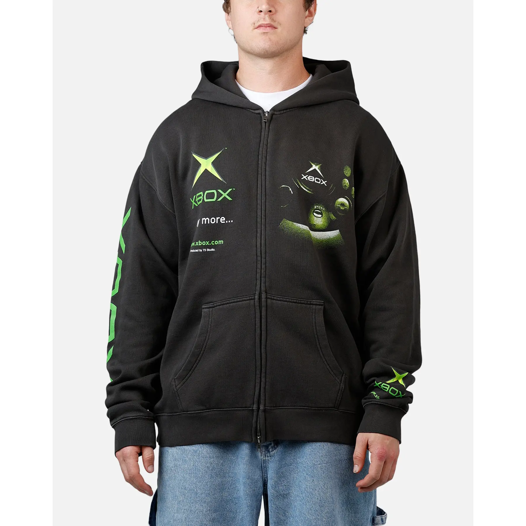 73Studio X Xbox 25th Anniversary Play More Zip Hoodie Black