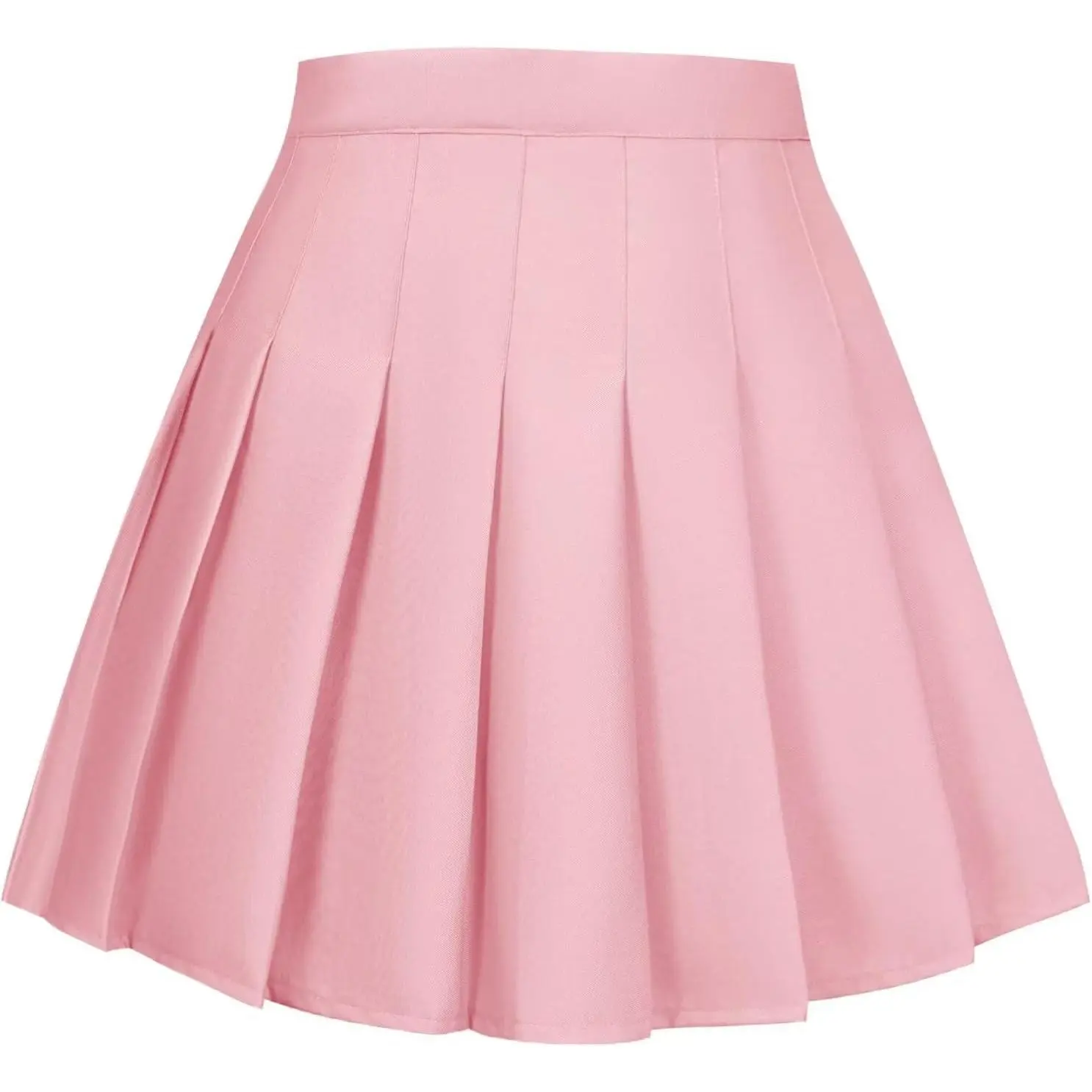 Womens Girls Pleated Skirt School Uniform Skorts High-waisted A-line Skirt | Women & Girls pleated skirt with built-in shorts, elastic waist uniform skirt for school, party, and casual daily outfit