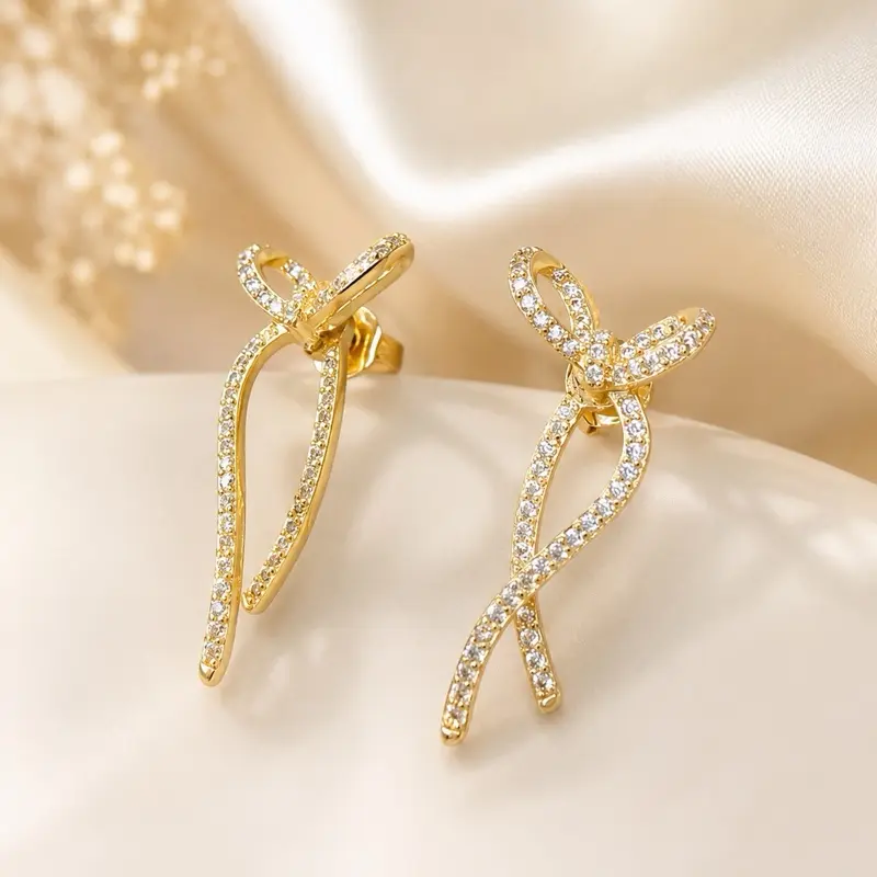 Golden Bow Earrings
