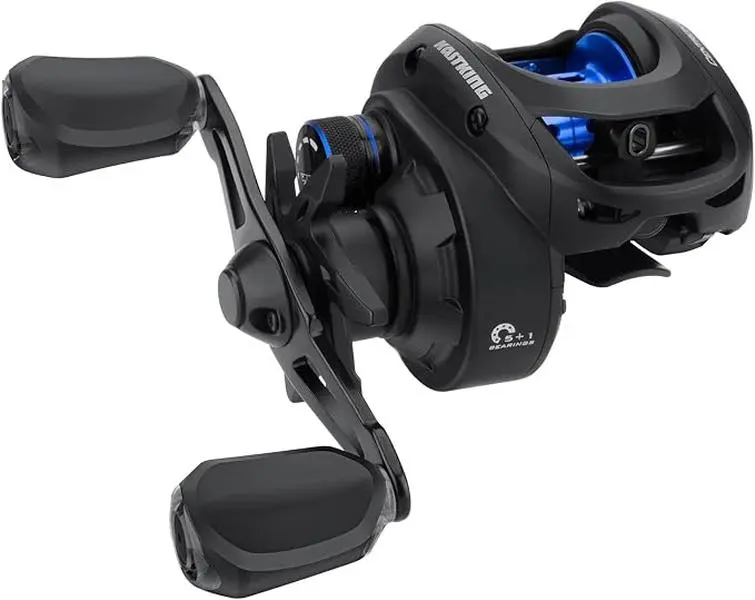 KastKing Centron Lite Baitcasting Fishing Reels with 7.1:1 Gear Ratio，Black-Left-7.1:1