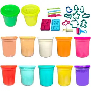 27-PCS Art & Toy Playdough Kit for Kids – 12 Non-Toxic Bright Colors & 15 Fun Tools – Natural Flour-Based Dough, Safer Than Clay – Sensory, STEM & Montessori Learning – Creative Gift for Toddlers & Kids