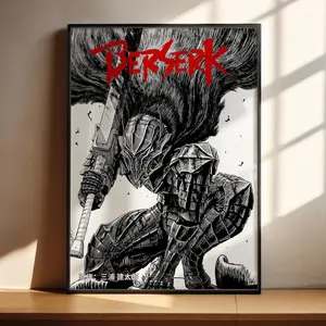Berserk Anime Poster, Guts Anime Art Print Anime Gifts (Unframed, Print Only)