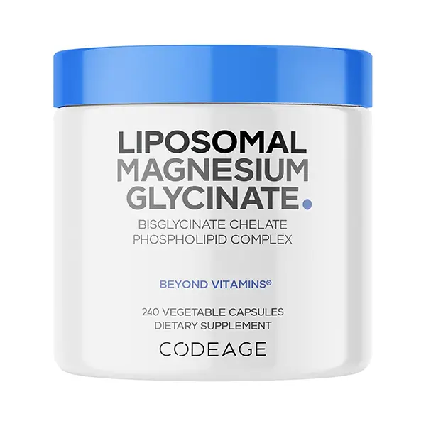 Liposomal Magnesium Glycinate Supplement, Chelated Bisglycinate Magnesium with BioPerine, High Absorption Formula, Non-GMO, Vegan, 240 Capsules (2-Month Supply)
