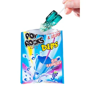 Pop Rocks Dips - Blue Raspberry and Sour Apple Flavors - 2-1 Candy and Lollipop Snack