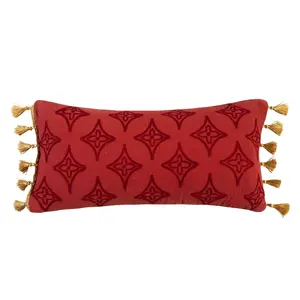 Moreno Red Tassel Pillow