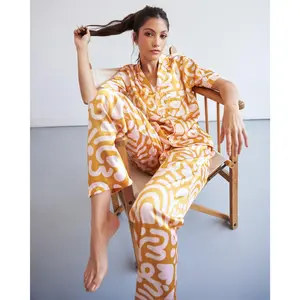 Agua & Flore Doodle Pajama Set