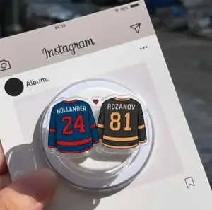 Hollander & Rosanov Phone Grip, Heated Rivalry Grip For Fans, Trendy Kindle Grips, Special Gift For Her sticky Wireless Charging Car Mount MagSafe PopGrip with Kickstand love handle