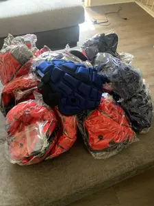 Football Helmet Cap - Red and Blue Colors Available as Shown in the Image