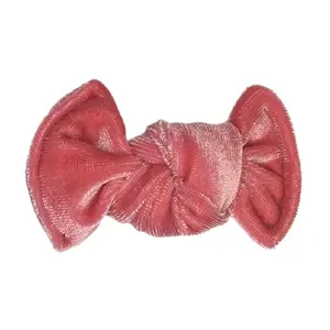 Fusia Velvet Mini Knot Hair Clip for Pig Tails - Fashion Hair Accessories