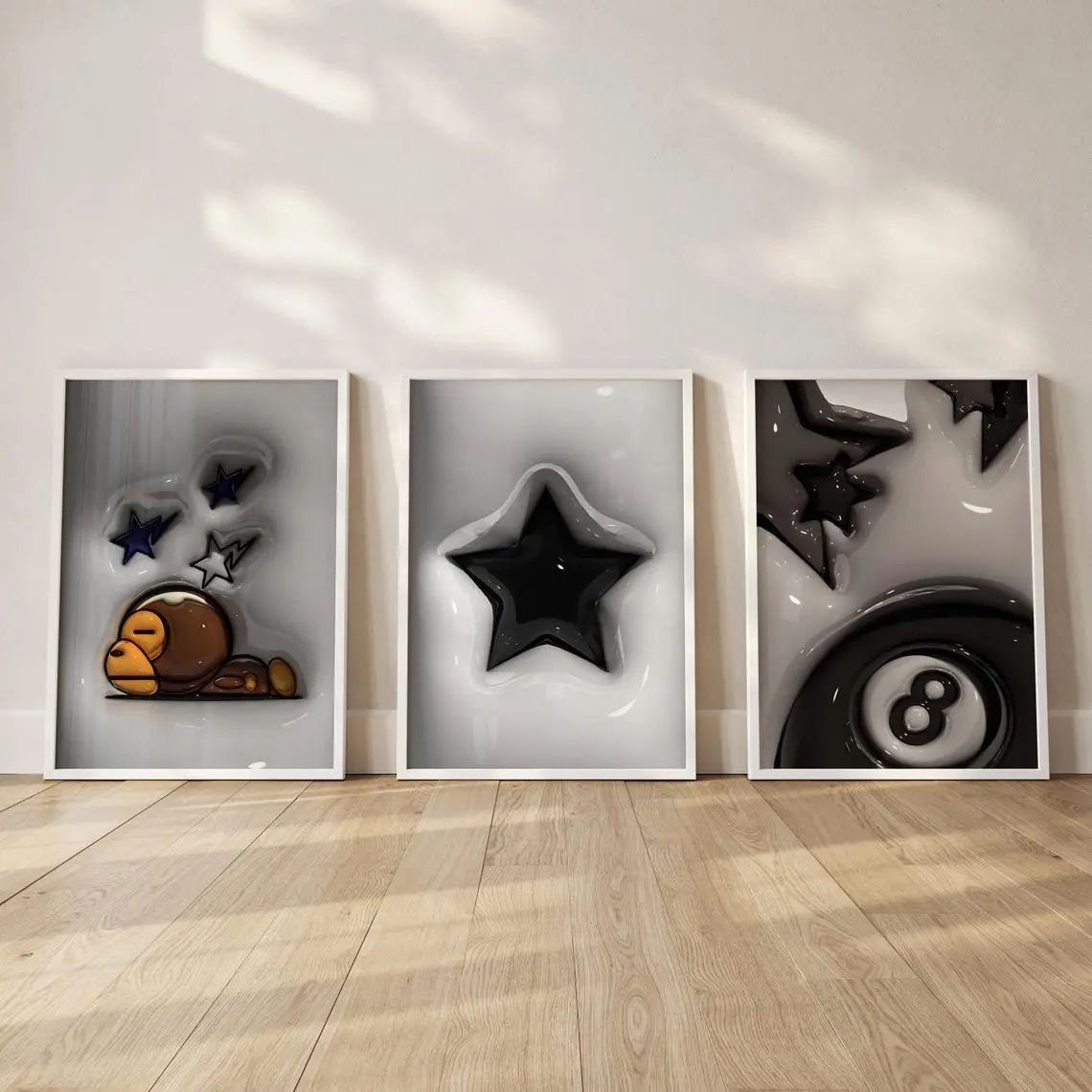 Set of 3 Hypebeast Poster; Wall Decor for Men Set of 3 Hypebeast Poster; Wall Decor for Men