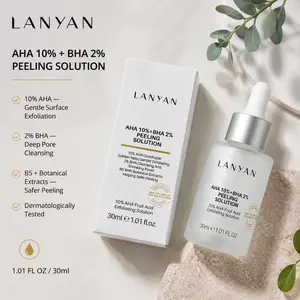 AHA 10% + BHA 2% Peeling Solution – Gentle Exfoliating Serum for Glass Skin, Pore Minimizer & Dark Spot Corrector, Dermatologist Tested, 1.01 fl oz
