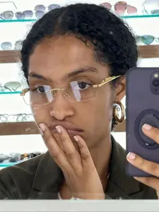 Women's Classic Rectangle Frameless Metal Mirror, Elegant Lightweight Design, Perfect for Work Commute Daily Wear