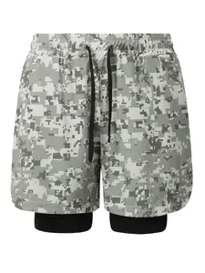 Lightweight 2-in-1 Sports Shorts | Stretchy Compression Underlayer | Elasticated Waistband | Perfect for Running, Hiking and Daily Training