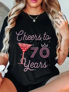 100% Cotton Cheers To 70 Years 70th Birthday 70 Years Old Bday T-Shirt