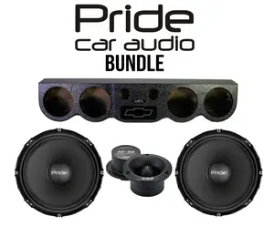 Pride Car Audio Bundle – SS-ROOFPANEL 4x6.7 Roof Pod with Chevy Logo + (2) Pride Solo 300 Competition 6.5" Midrange Speakers + Deaf Bonce Apocalypse AT-32 Tweeters