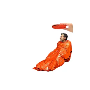 ThinLyneRanch Ultra-Large Waterproof Emergency Sleeping Bag for Survival - Hypothermia Prevention & Shelter - Multi-Person Bivvy Sack - Ideal Survival Gear, Emergency Bivy Camping Essentials (Orange)