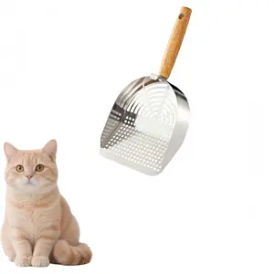 Stainless Steel Cat Litter Scoop – Heavy Duty Sifter for Kitty Litter Box, Fast Sifting & Clump Removal – Durable Metal Poop Scooper for Cats & Kittens – Rust-Proof, Easy to Clean