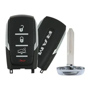 Aftermarket Truck Accessories, Silver-Sided Car Key Case for 2019-2024 RAM 1500 Smart Key with 4B FCC# OHT-4882056