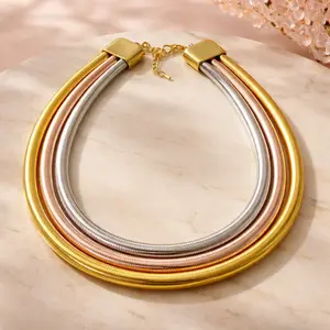 Triple Threat Luxe- Beaded layered Necklace Triple Threat Luxe- Beaded layered Necklace