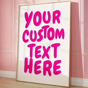 Pink "This Is a Girls House" Wall Art - Personalized Canvas Print for Bedroom, Living Room, or Dorm Decor, Girly Room Decor