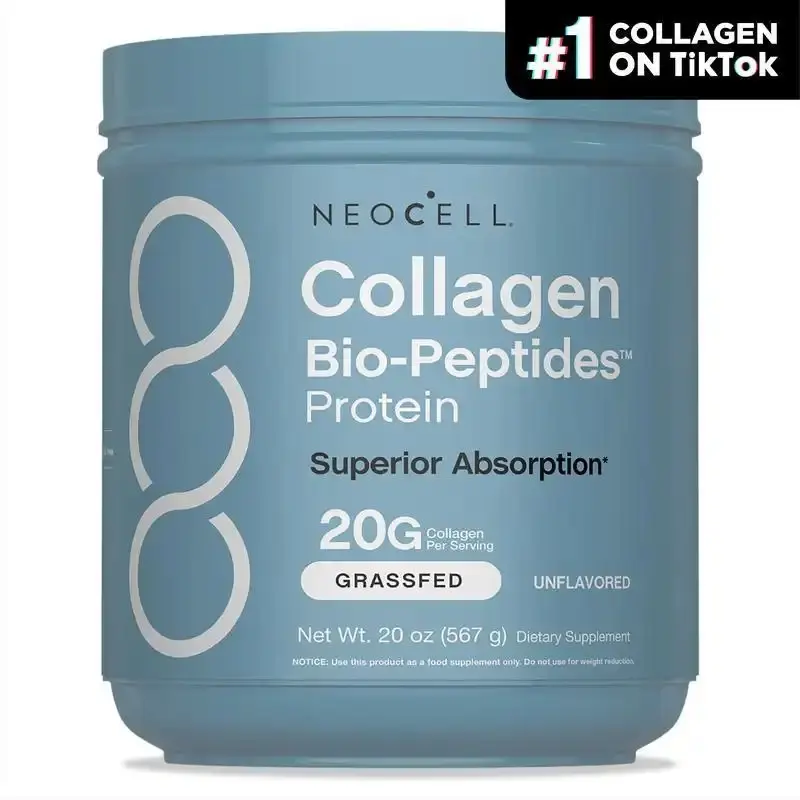 NeoCell Collagen Peptides Powder 20oz - Grassfed Protein Supplement - Advanced with 18 Essential Amino Acids