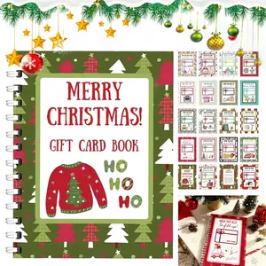 1/2PCS Christmas Gift Card Book Holder, 5x7 Inch Merry Christmas Card Books-Color Spiral Bound, College Gift Card Book, DIY Personalized Custom Message Card Xmas Gifts for Family, Friends, Students, Holiday Gifts