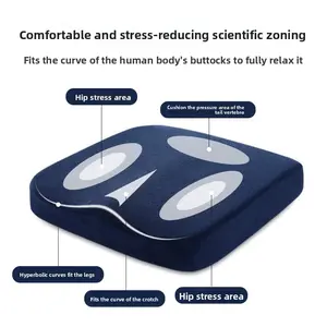 Langkes Premium Gel Memory Foam Seat Cushion Office Chair Car Seat Pad Orthopedic Comfort for Back Pain Sciatica Coccyx Tailbone Pain Relief Support