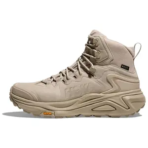 HOKA ONE ONE Kaha 3 GTX Men's Mid-Cut Hiking Boots with Waterproof and Breathable Features in Light Brown Trending Shoes, House White Official Shoes to Get / Maison Mihara