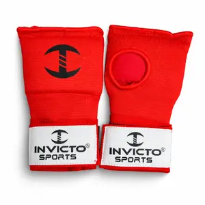 Invicto Sports 4-Finger Karate & MMA Training Gloves, Breathable Fabric Construction, Adjustable Strap Closure, for Martial Arts Training & Competition