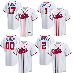 Cuba WBC26 Baseball Jersey, Custom Men's/Youth Cuba Team Jersey, 2026 World Baseball White Fan Personalized Name Number Stitched Shirt