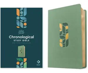 NLT One Year Chronological Study Bible (Leatherlike, Sage Green Mosaic) -- Tyndale, Leather / Fine Binding