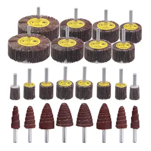 24 Pcs Abrasive Flap Wheel Sander Set, 80 Grit Sanding Flap Wheel, 1/4" Shank Flap Wheel Sander for Drill, Die Grinder Flap Wheel for Remove Rust - Home Improvement.