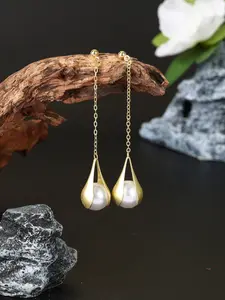 French Style Pearl Dangle Earrings, Pearl Embellished, Gentle and Elegant Design, High-Quality Jewelry for Women, Unique and Luxurious Ear Accessories