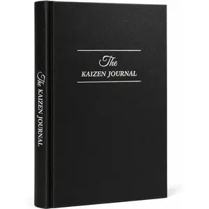 The Kaizen Journal for Self Improvement - Undated Daily Planner & Habit  for Men & Women, Productivity, Focus & Mental  - 24-Week Goal Planner with - Box, Two Colors (Black)