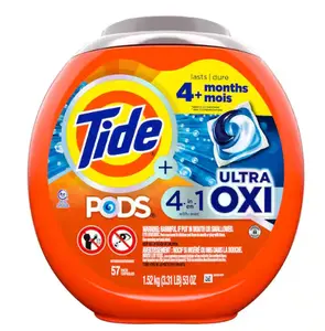 Tide PODS with Downy Liquid Laundry Detergent Pacs April Fresh 57 count Household Protector