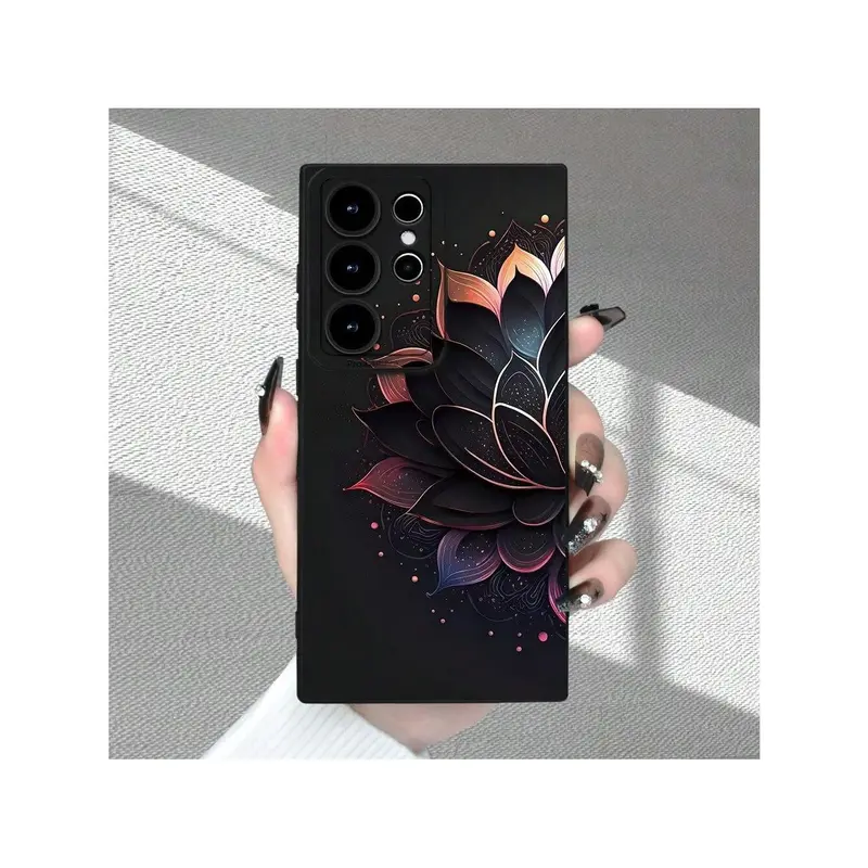 A Beautiful Lotus Pattern Phone Case With A Premium Matte Feel, Featuring A Stylish That Is A Hot Seller. It Offers Full Lens Protection And Is A Durable Phone Cover Suitable For SAMSUNG Galaxy A05/A05S/A14/A15/A25/A32/A34 Suitable for iPhone 17 Air, Acce