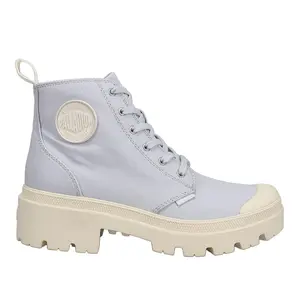 Palladium Womens Pallabase Round Toe Platform Zippered Casual Boots Ankle Mid Heel 2-3" - Blue Palladium Womens Pallabase Round Toe Platform Zippered Casual Boots Ankle Mid Heel 2-3" - Blue