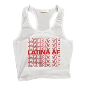 Latina AF Cropped Tank Top - Women's Casual Tube Top - Womenswear