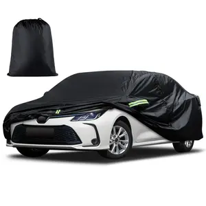 Car Cover Fit for Toyota Corolla 2000-2025, Honda Civic 1991-2025, Waterproof All Weather Full Exterior Cover Rain Sun Hail Protector Car Cover with Door Zipper