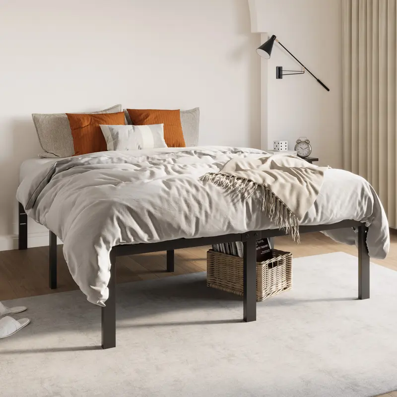 Allewie Heavy-Duty Twin/Full/Queen/King Platform Bed Frame - 【Frame Only No Mattress】Non-Slip Noise-Free Design, Black,#TikTokShopBlackFriday #Christmas Gifts