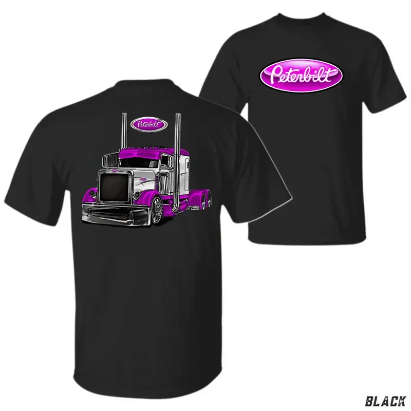 Peterbilt Highway Beast Cotton T-Shirt, fierce truck graphic, relaxed fit for long drives, soft unisex casual wear and ideal gift for truck lovers. It combines funny graphic tee elements, trendy summer outfits and premium tiktok shop deals