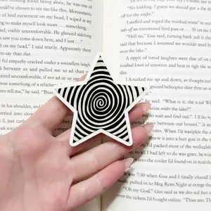 Trippy Spiral Star Phone Grip, Black And White Optical Illusion Stand, Y2K Psychedelic Aesthetic Mobile Acrylic Holder, Cute Gift For Her Case Top