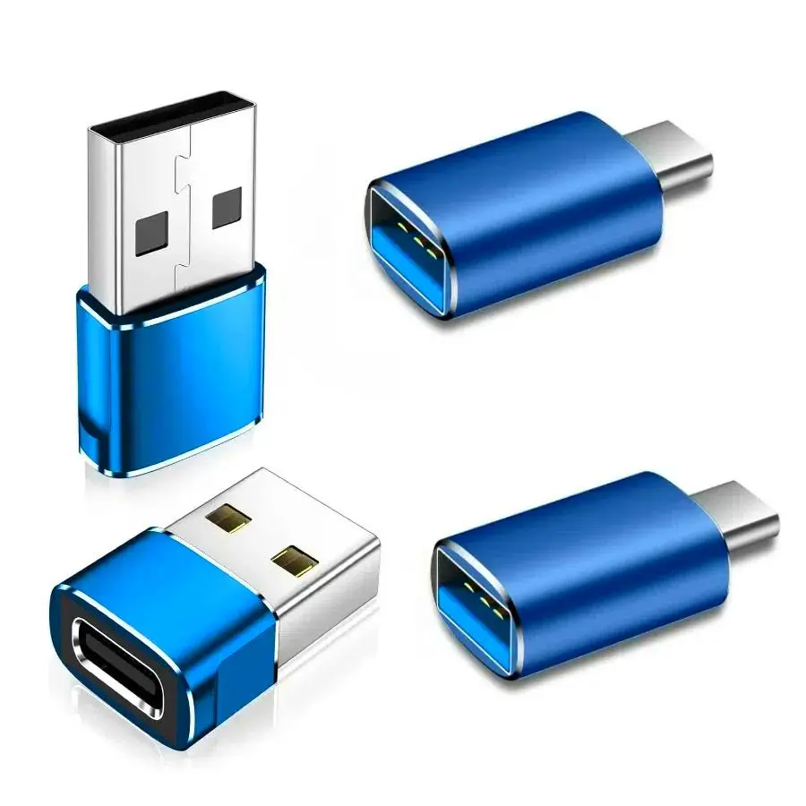 USB to USB C Adapter, 4 Counts USB C Male to USB 3.0 Female Data Transfer OTG Converter, Portable Efficient Adapter with Compatibility for Apple Watch Ultra 8 9, iPhone 15 14 13 Pro Max, Samsung S24 S23, Nintendo Switch, AirPods, iPad