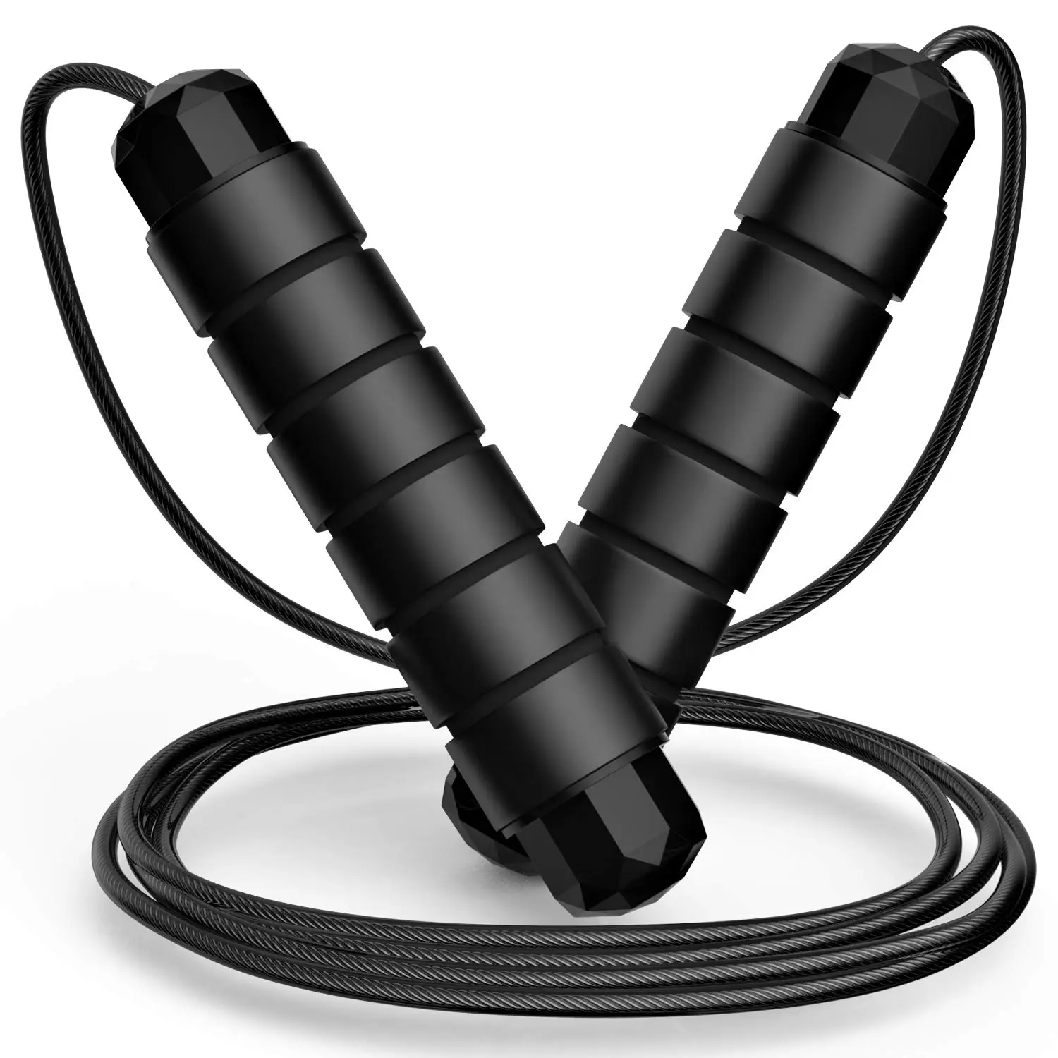 Adjustable Speed Jump Rope – Tangle-Free Skipping Rope | Weighted Adjustable jump rope for Home Gym Exercise | Jump rope Ergonomic Handles Workout & Fitness (Women, Men, Kids)