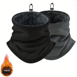 Men's Windproof Warm Neck Scarf with Soft Fleece - Breathable Winter Cycling & Outdoor Scarves, Dual-Purpose Cold Weather Accessory, Solid Color (Ideal for Cycling,, Motor Activities) - Hand Washable Suitable for Winter Cycling & Outdoor Activities