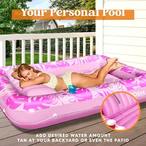 Mother's Day Family Gift Inflatable Float Mat, 70” X 45” Pool Float with Pillow, Adult Sunbathing Lounge, Party Gift, Father's Day Present, Inflatable Pool Floats, Water Float