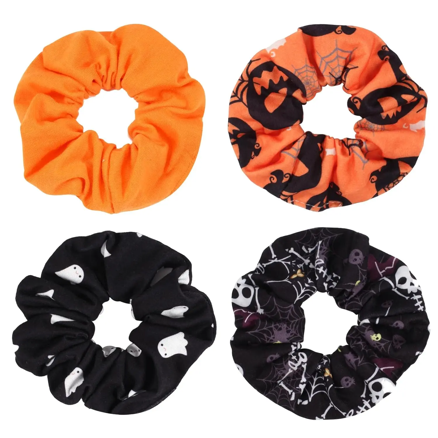 1-Hallowen Hair Ties-4Pcs-B