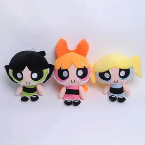 20Cm The Powerpuff Girls Plush Doll Cute Girly Heart Cartoon Blossom Buttercup Bubbles Plush Doll Decoration Toy Gift
