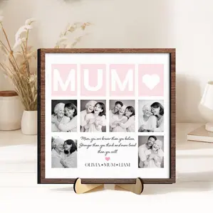 Personalised Mum Photo Frame, Mother’s Day Frame Gift for Mum Mom, Gift from Son or Daughter, Pictures Keepsake, Mum Birthday Gift, Mom Gifts