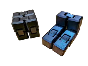 Infinite Fidget Cube - Stress Relief, Anxiety & Focus Toy (Pocket Size, Silent Flip Design)